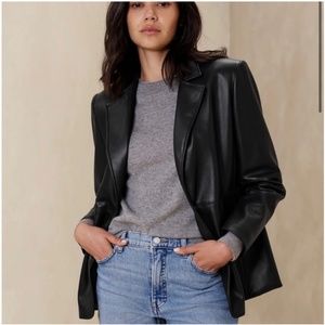 Banana republic vegan leather blazer